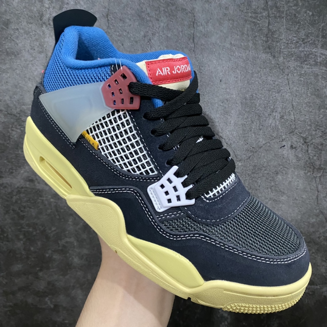 图片[3]-老DT纯原Union x Air Jordan AJ4黑蓝 终端供货 优势放货 货号：DC9533-001 老dt厂做的AJ4系列，依旧是高水准，原厂皮料打造 细节品质毋庸置疑，市场第一梯队 可以放心推的版本 新配色陆续开发中 全系列厂供优势，有量老客户私聊 尺码：40-47.5-选品中心