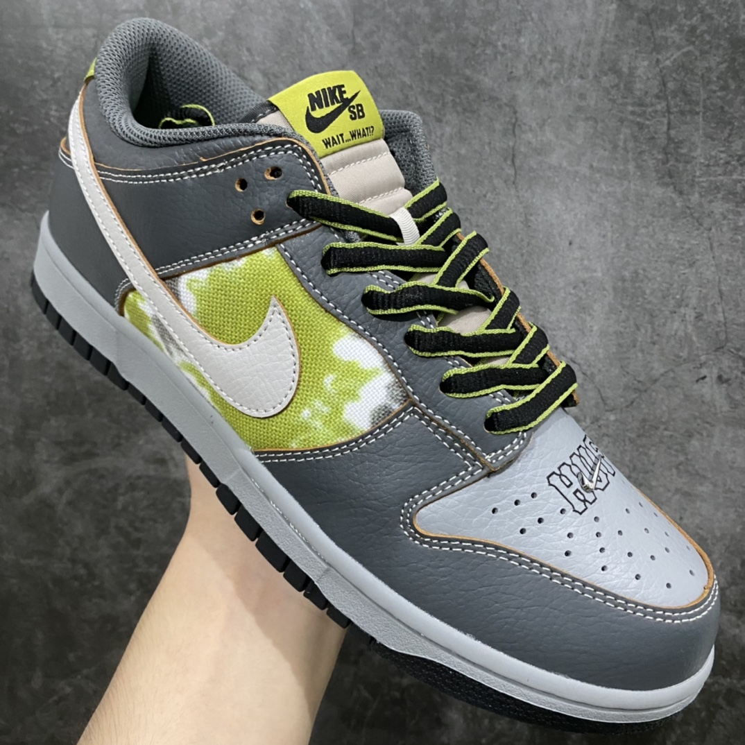 图片[3]-Top版本HUF x Nike SB Dunk Low “Friends And Family” 灰绿刮刮乐 鞋面可刮 FD8775-001 原厂原档案开发，原盒原标，原厂头层皮料，官方厚鞋舌设计，做工细节全方位比对原鞋 尺码：36/47.5-选品中心