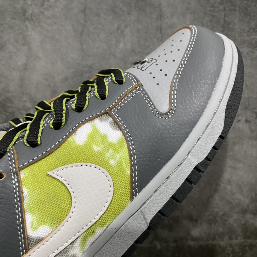 图片[6]-Top版本HUF x Nike SB Dunk Low “Friends And Family” 灰绿刮刮乐 鞋面可刮 FD8775-001 原厂原档案开发，原盒原标，原厂头层皮料，官方厚鞋舌设计，做工细节全方位比对原鞋 尺码：36/47.5-选品中心