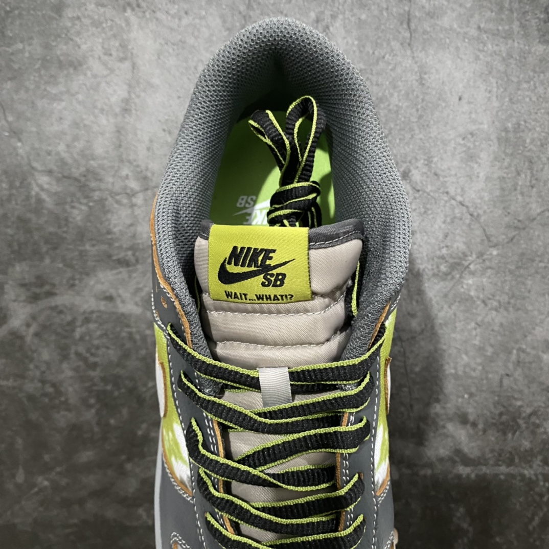 图片[8]-Top版本HUF x Nike SB Dunk Low “Friends And Family” 灰绿刮刮乐 鞋面可刮 FD8775-001 原厂原档案开发，原盒原标，原厂头层皮料，官方厚鞋舌设计，做工细节全方位比对原鞋 尺码：36/47.5-选品中心