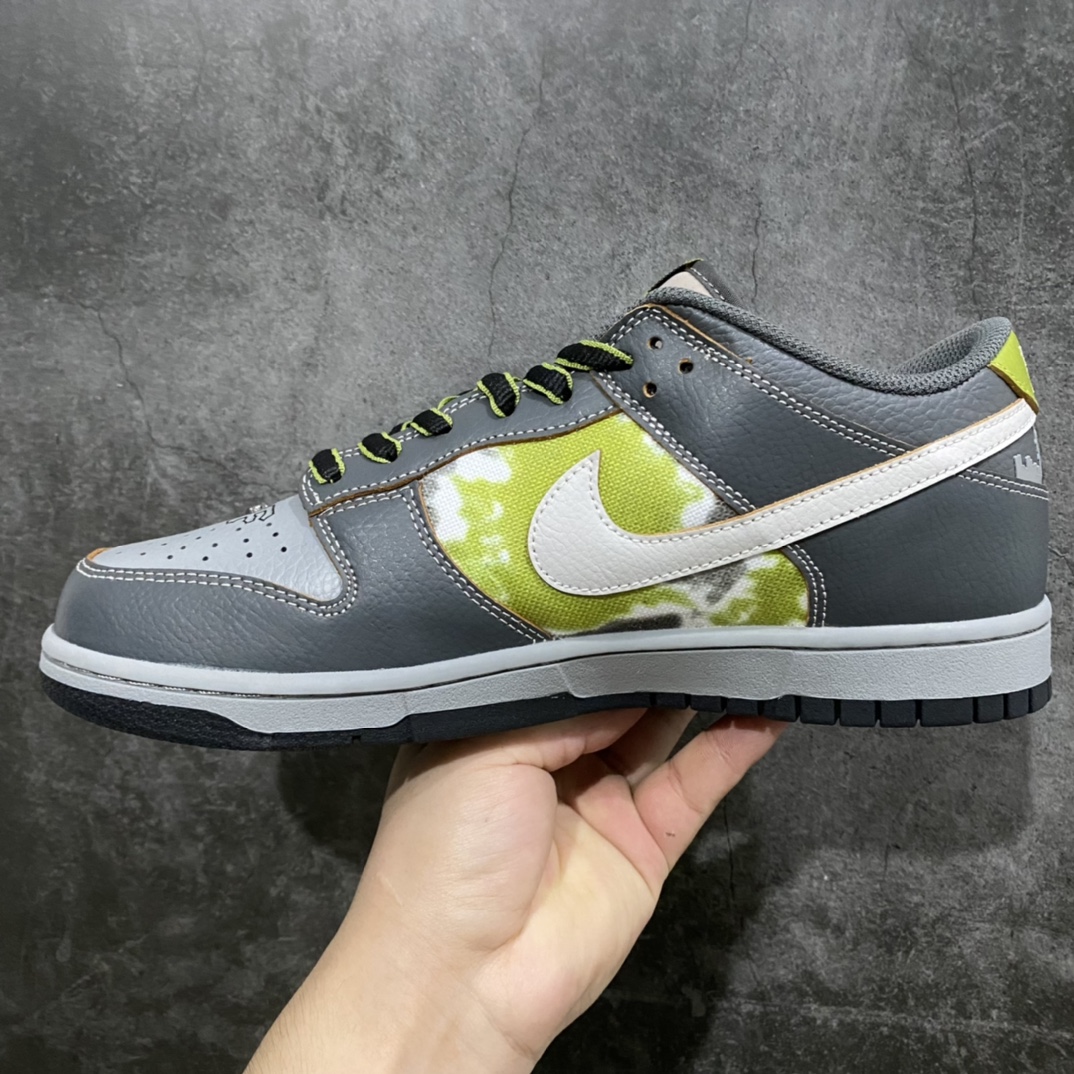 图片[2]-Top版本HUF x Nike SB Dunk Low “Friends And Family” 灰绿刮刮乐 鞋面可刮 FD8775-001 原厂原档案开发，原盒原标，原厂头层皮料，官方厚鞋舌设计，做工细节全方位比对原鞋 尺码：36/47.5-选品中心