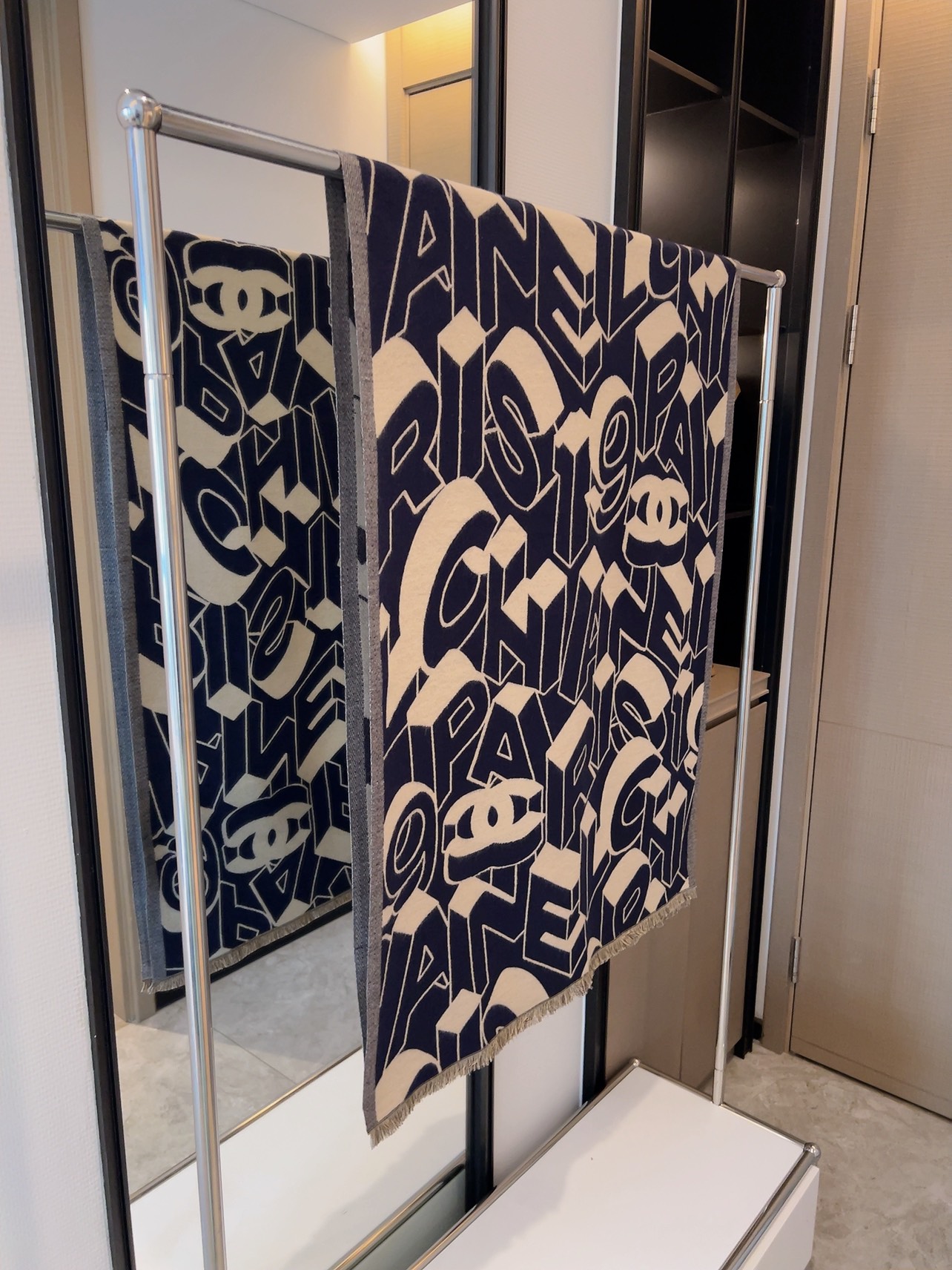 Chanel Haute Couture Silk Twill Scarf Shawl Ref 3