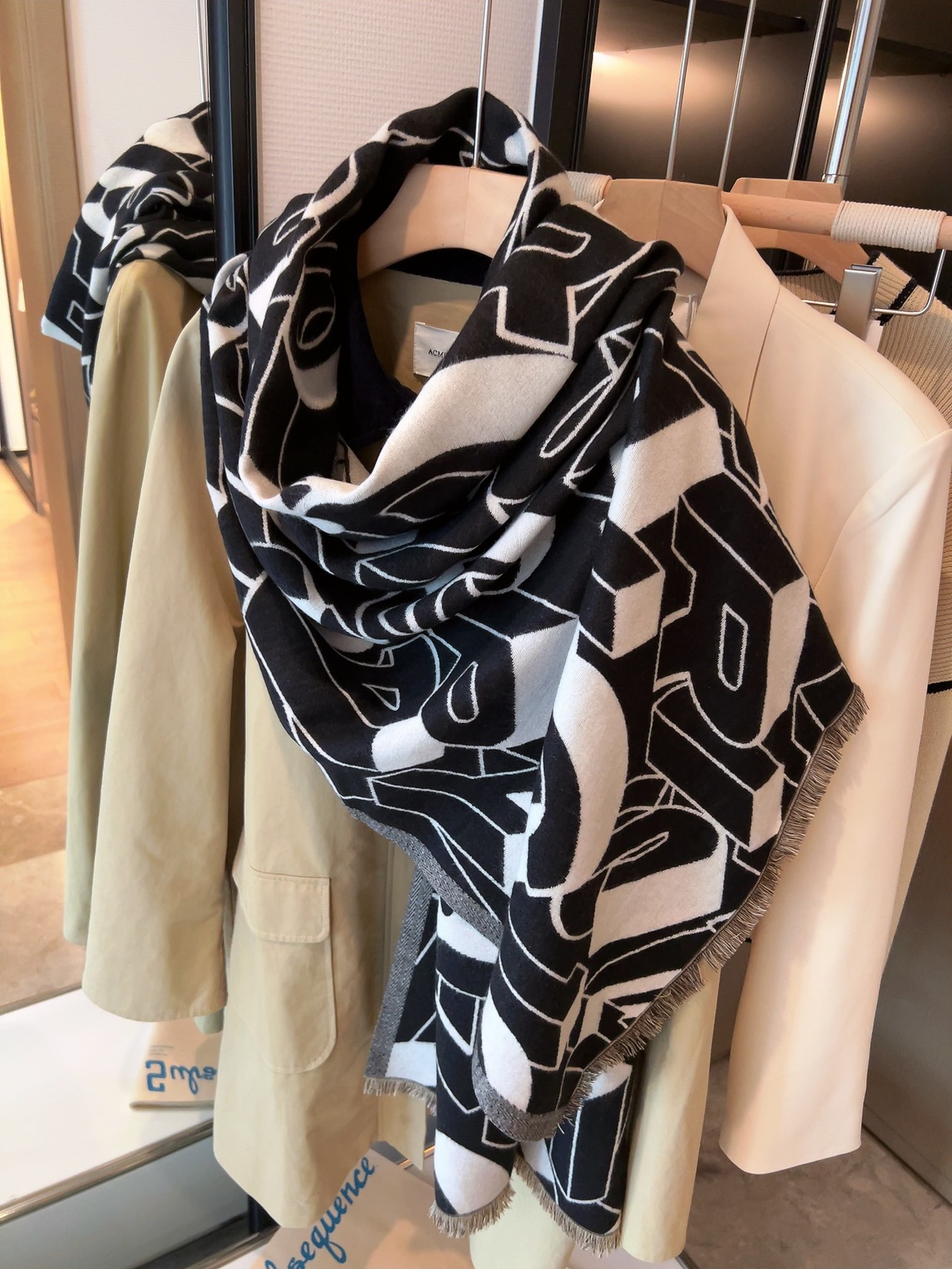 Chanel Haute Couture Silk Twill Scarf Shawl Ref 9