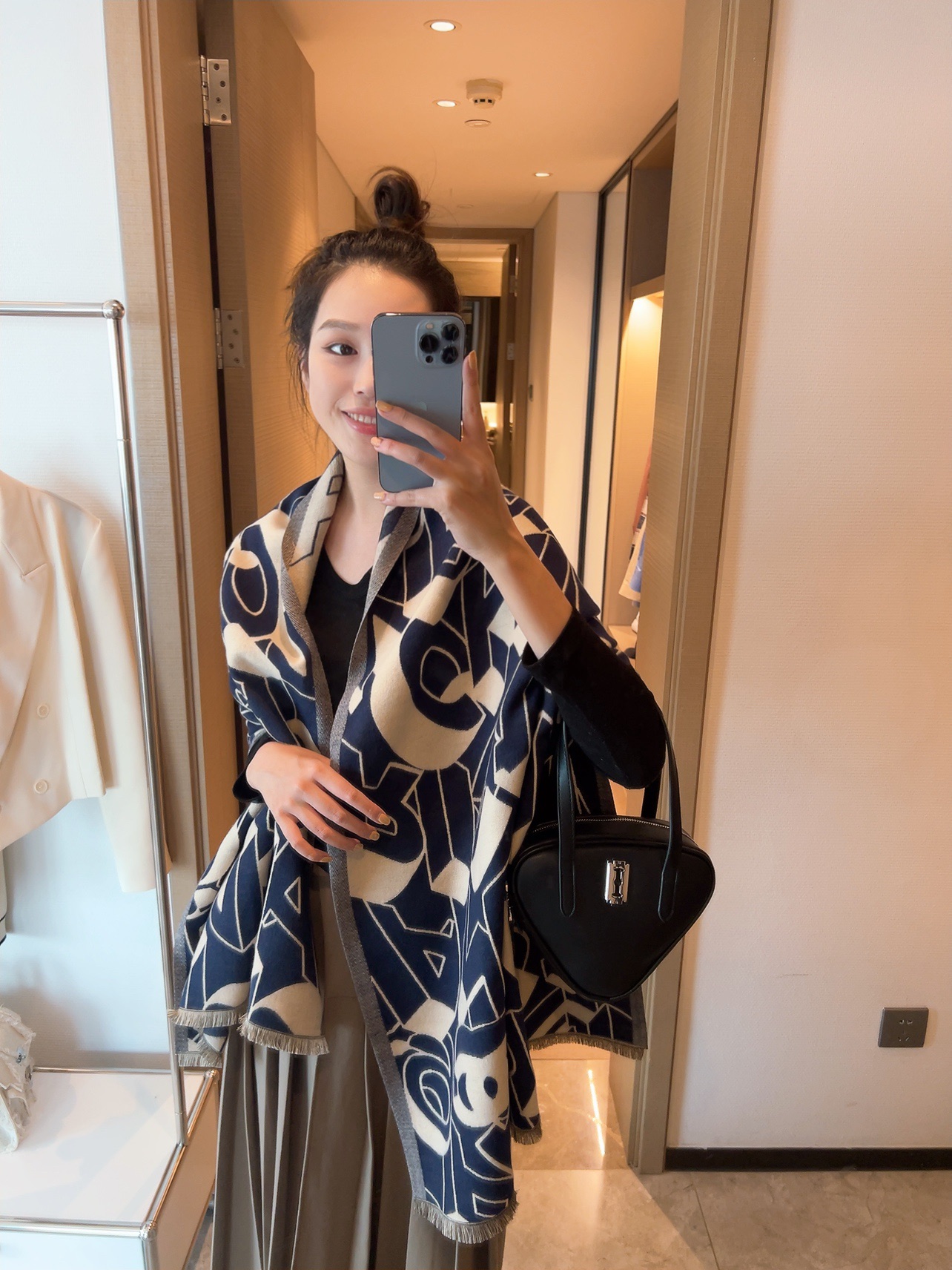 Chanel Haute Couture Silk Twill Scarf Shawl Ref 2