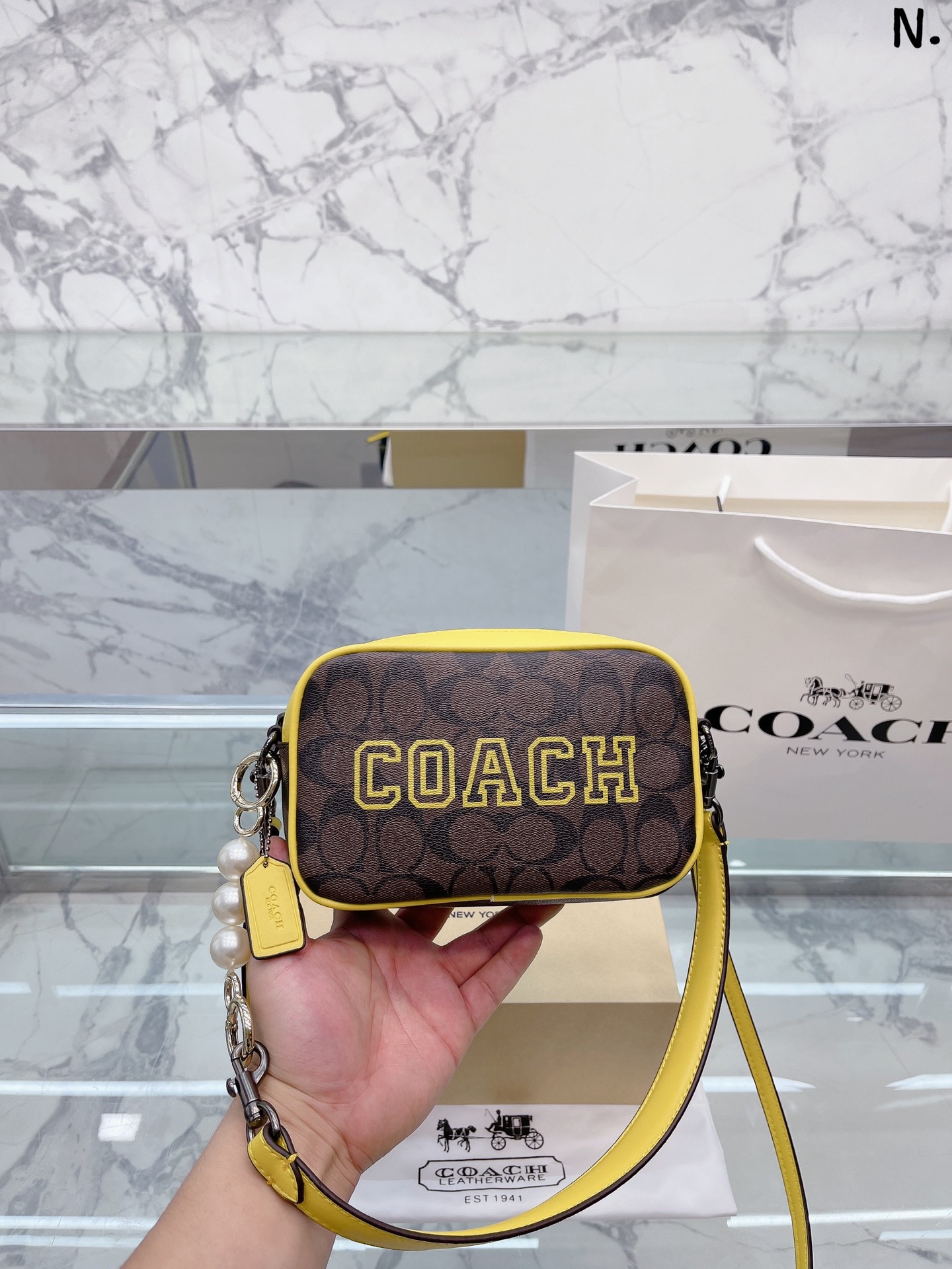 J0 COACH/ Coach 蔻驰  Camera Bag 2022相机包Horse And Carriage 相机包 出货 原厂定制链条 对版 专柜最新单肩斜挎包 闭合方式超好看 专柜同步 最 超级实用的款式 多用款超级大牌 内衬logo时尚百搭款式 不挑年龄段 喜欢的抓紧自留啦专柜 尺寸：20 13cm