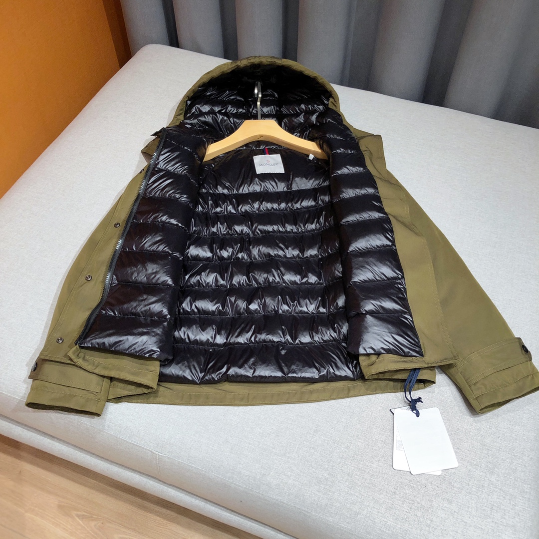 2022MC精品~~22秋冬款女士军绿色派克连帽羽绒服
