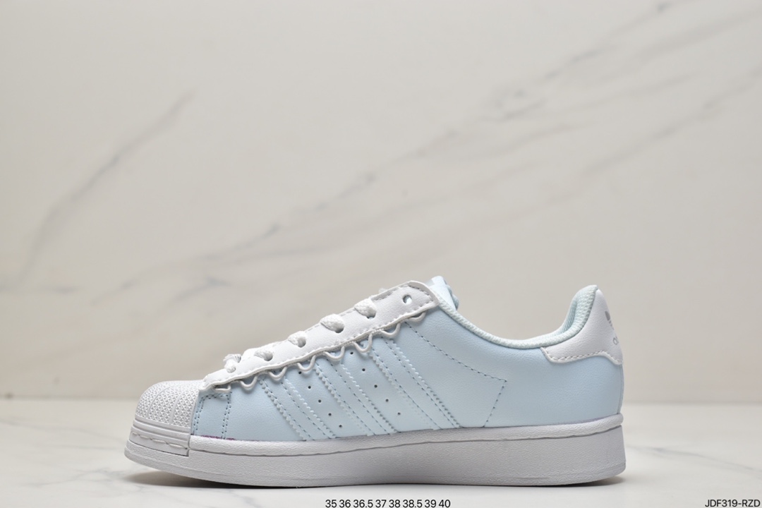 125 Adidas三叶草 Originals Superstar 经典贝壳头系列低帮百搭休闲运动板鞋 HP7827