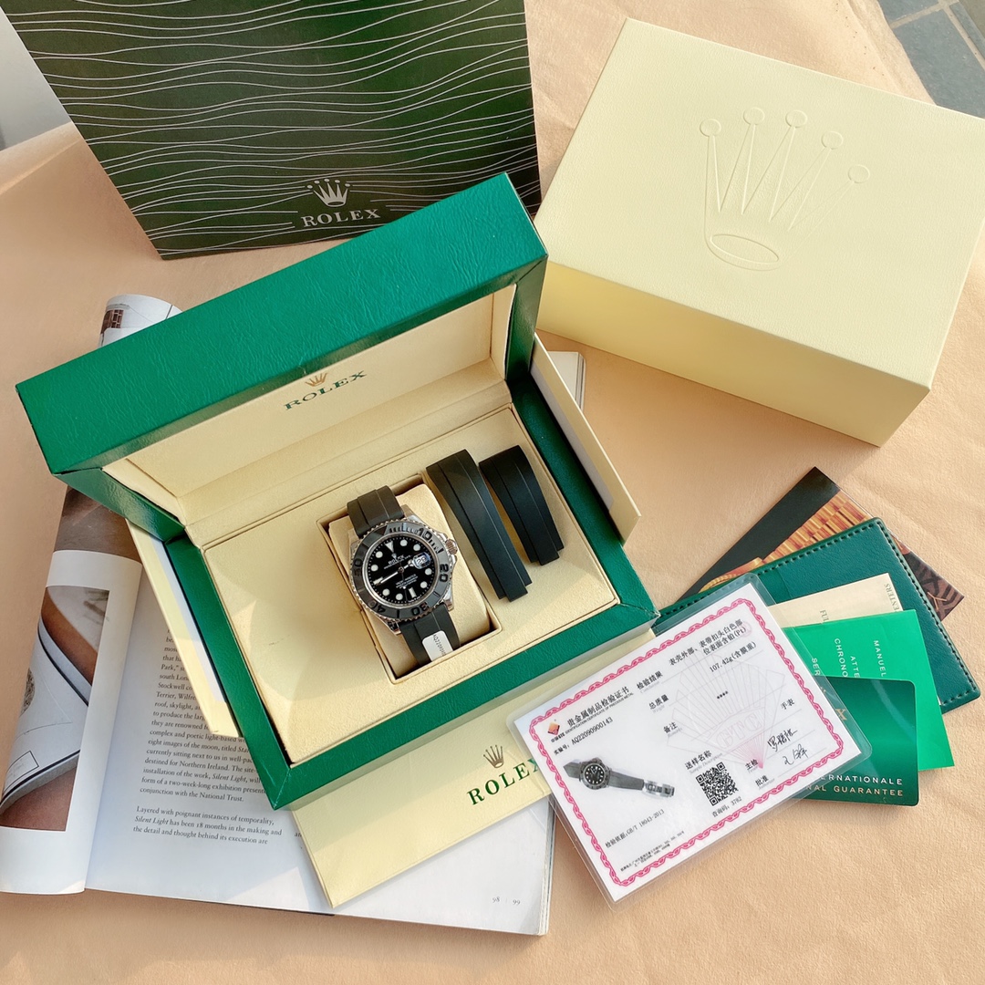 Lote de yate de correo directo de Hong Kong 🇭🇰 platino de 18k, espesor total de 5um, hablando de la serie Rolex Yacht…