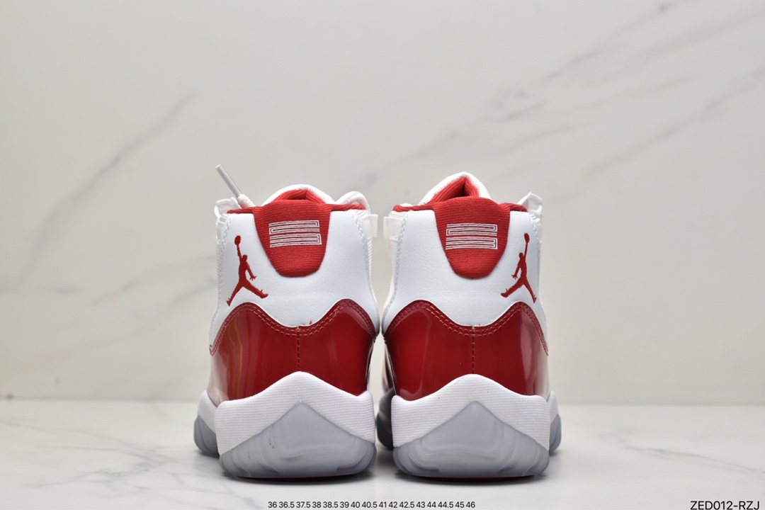 Air Jordan 11 ”Cherry” high-top cherry red shoes adopt white and red color matching CT8012-116