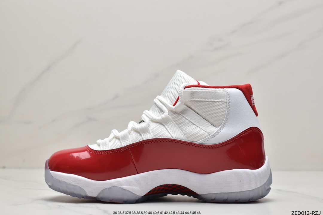 Air Jordan 11 ”Cherry” high-top cherry red shoes adopt white and red color matching CT8012-116