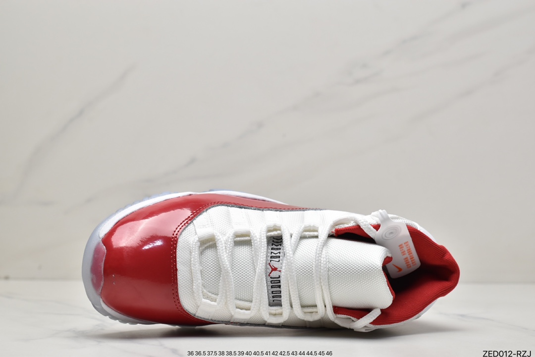 Air Jordan 11 ”Cherry” high-top cherry red shoes adopt white and red color matching CT8012-116