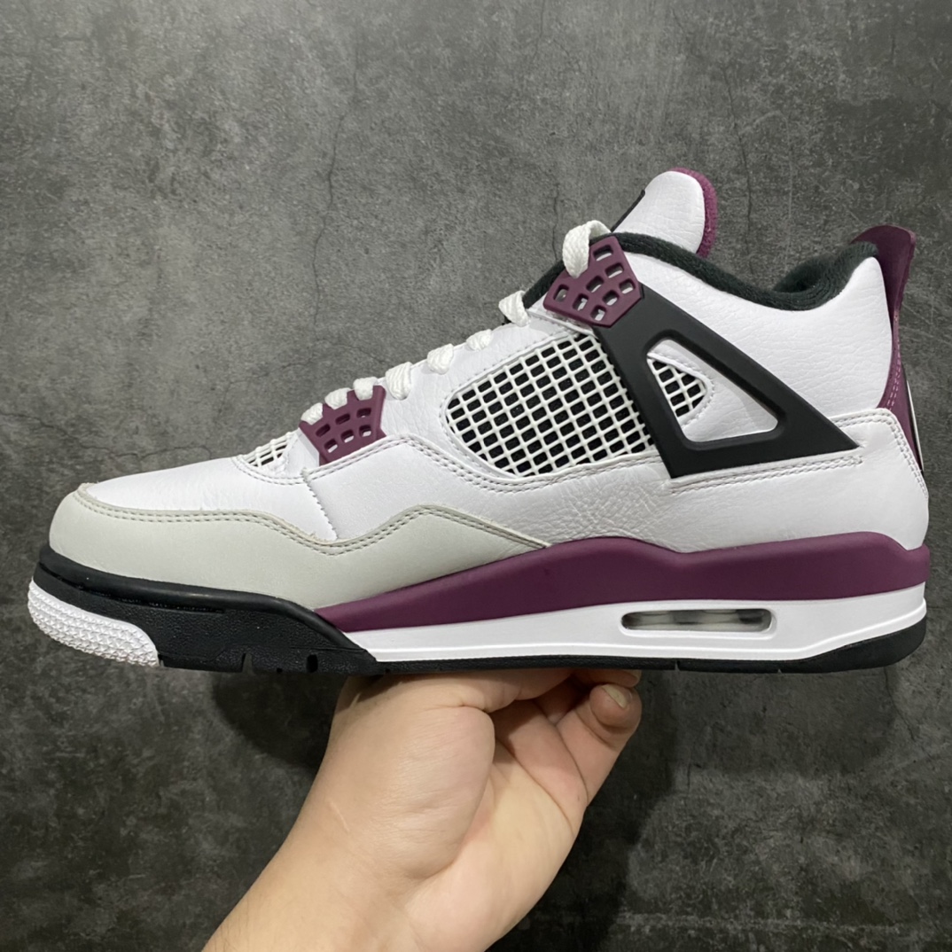图片[2]-新DT版本Air Jordan AJ4 Retro PSG 大巴黎白紫 CZ5624-100 终端优势放货 合作私聊 耗时多个月巨作 重金购买原楦原纸板 确保原汁原味 完美呈现四代版型 原厂织唛标 市面唯一采用原装皮料 正确网格工艺 全方位一致匹配官方细节 尺码：40 40.5 41 42 42.5 43 44 44.5 45 46 47.5-选品中心
