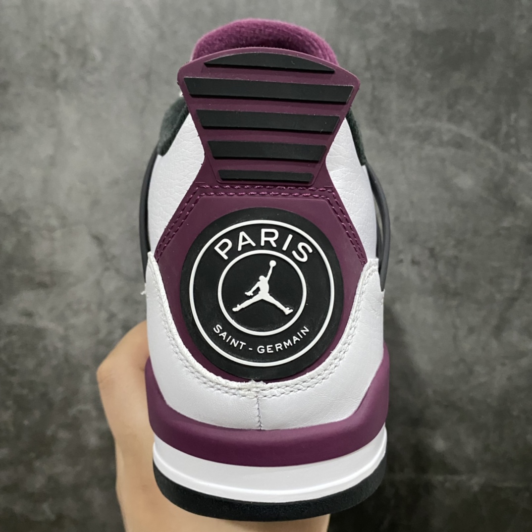 图片[4]-新DT版本Air Jordan AJ4 Retro PSG 大巴黎白紫 CZ5624-100 终端优势放货 合作私聊 耗时多个月巨作 重金购买原楦原纸板 确保原汁原味 完美呈现四代版型 原厂织唛标 市面唯一采用原装皮料 正确网格工艺 全方位一致匹配官方细节 尺码：40 40.5 41 42 42.5 43 44 44.5 45 46 47.5-选品中心