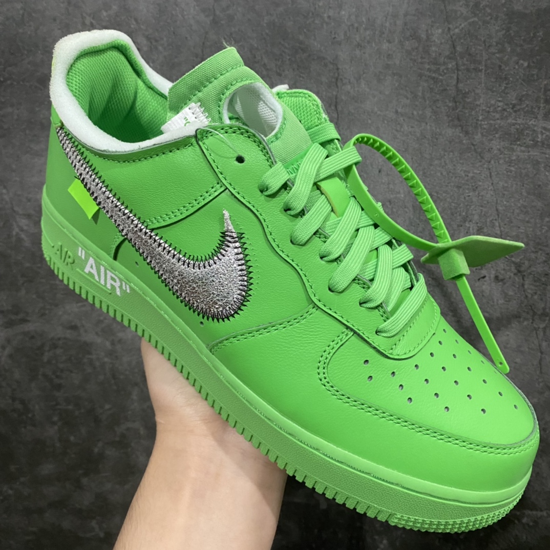 图片[3]-PK版本Off-White x Nike Air Force 1 Low＂Green＂经典潮流休闲板鞋 货号：DX1419-300 绿色艺术馆联名 正确鞋盒版 区别市场抽屉盒 原厂皮料 正确细节鞋型 欢迎对比 尺码：36 36.5 37 38 38.5 39 40 40.5 41 42 42.5 43 44 44.5 45 46 47.5-选品中心
