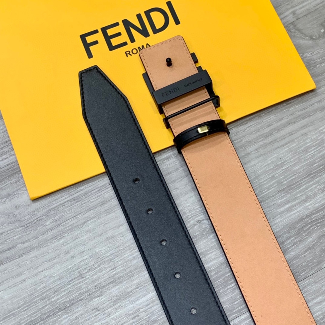 FENDl芬迪宽40MM双面原版小牛