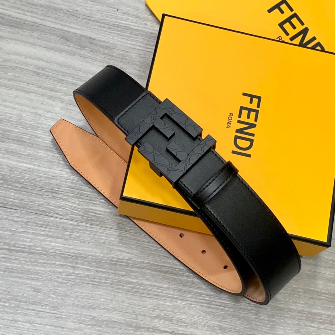 FENDl芬迪宽40MM双面原版小牛