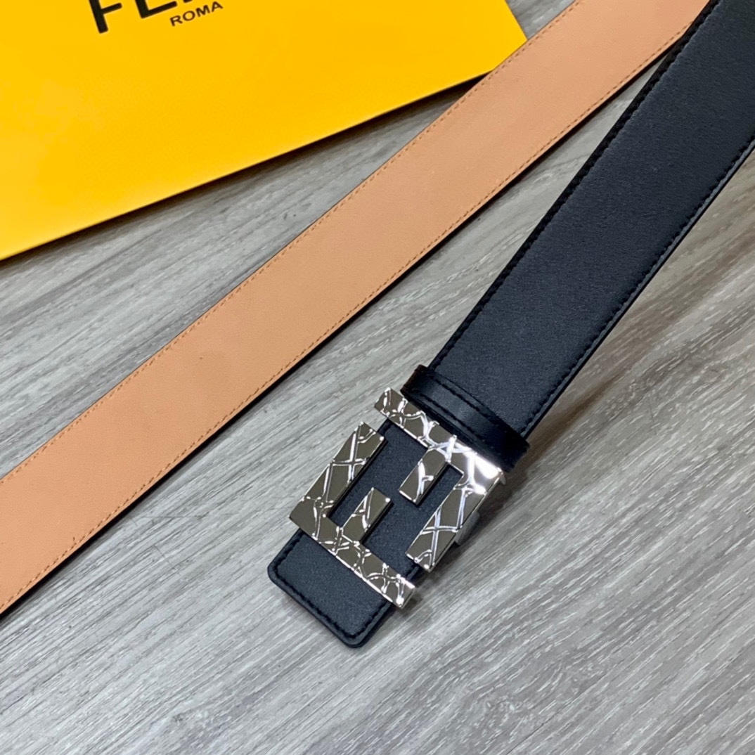 FENDl芬迪宽40MM双面原版小牛