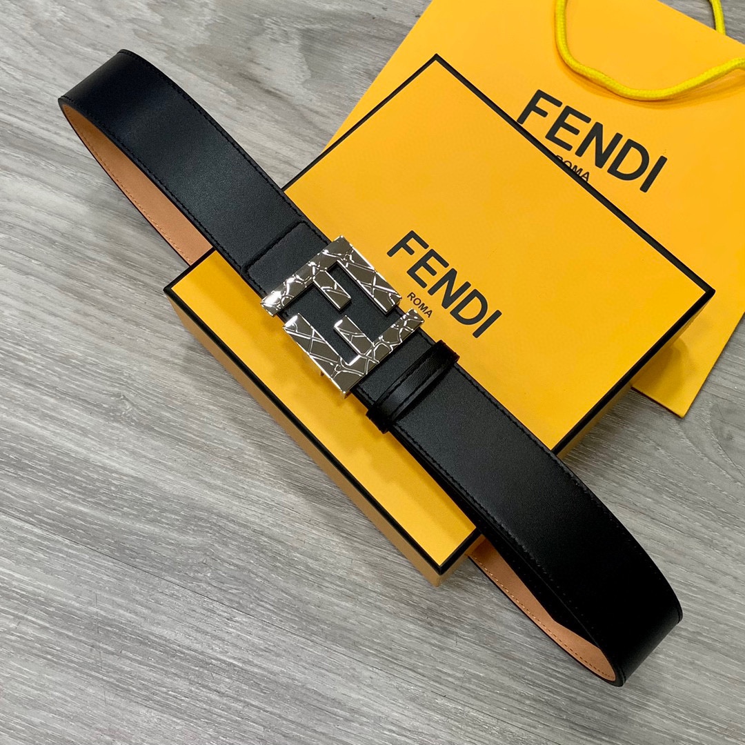 FENDl芬迪宽40MM双面原版小牛