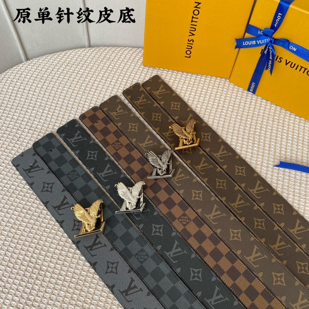 Buy 1:1
 Louis Vuitton Belts Calfskin Canvas Cowhide