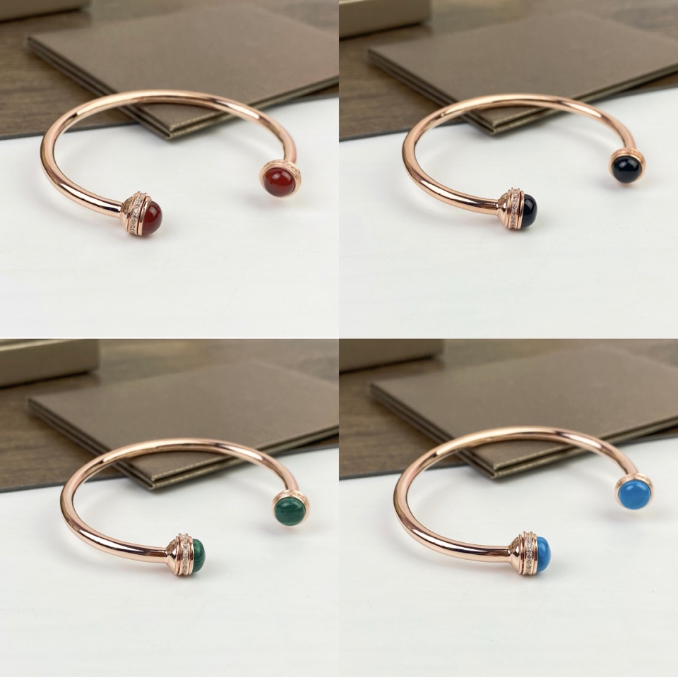 “Vintage Count Ossession Rose Gold Bracelet with Gemstones and Diamonds” - 图片 2