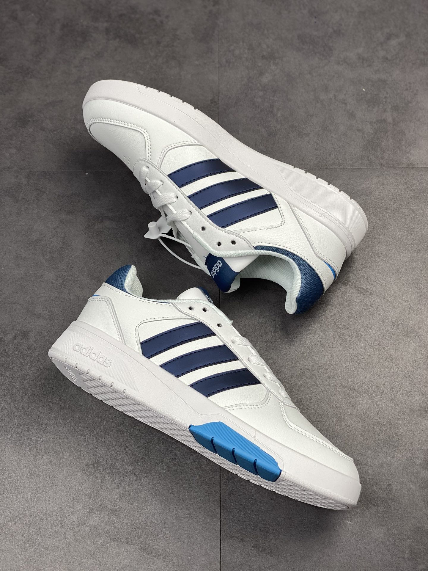 Adidas Originals Post UP Low State ”White Black Blue” Overseas Channel Version GW3866