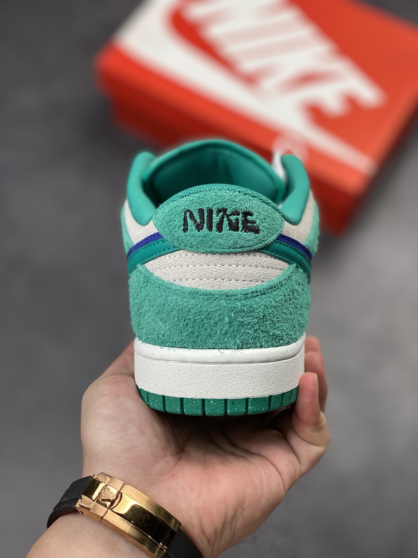 220 Nike SB Dunk Low ”85 Green Blue”麂皮帆白绿蓝双钩 DO9457-101