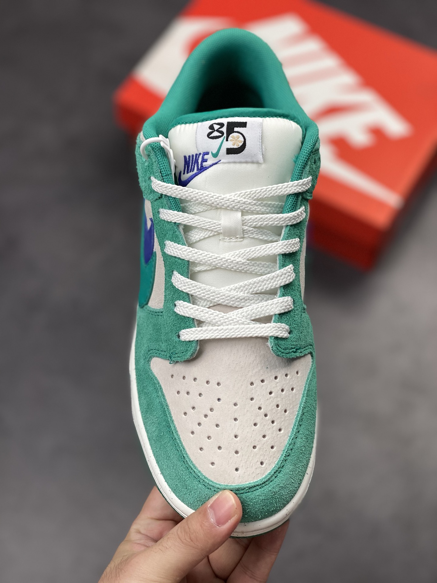 220 Nike SB Dunk Low ”85 Green Blue”麂皮帆白绿蓝双钩 DO9457-101