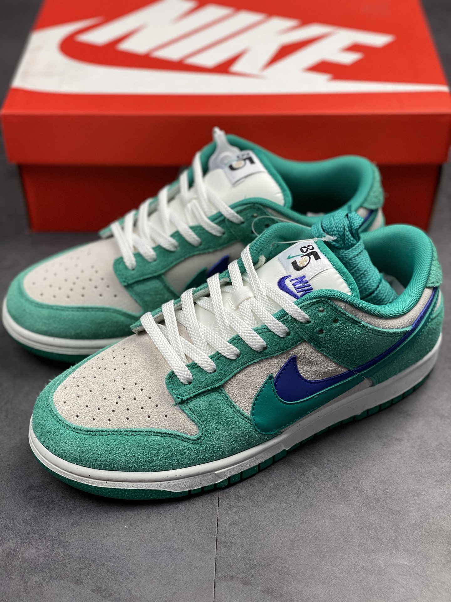 220 Nike SB Dunk Low ”85 Green Blue”麂皮帆白绿蓝双钩 DO9457-101
