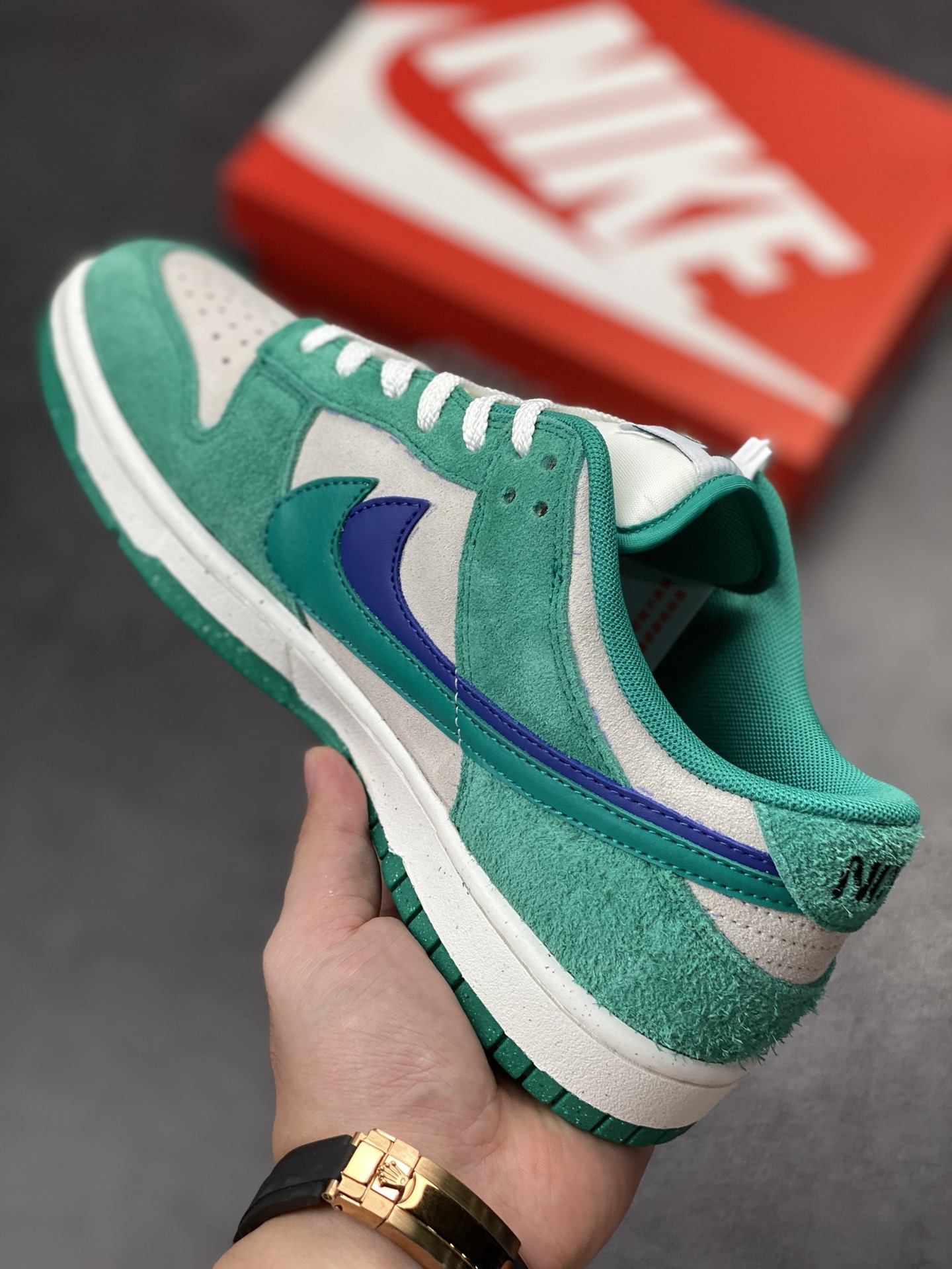 220 Nike SB Dunk Low ”85 Green Blue”麂皮帆白绿蓝双钩 DO9457-101