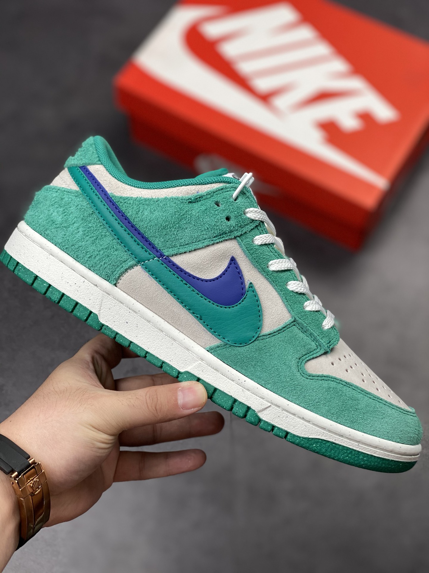 220 Nike SB Dunk Low ”85 Green Blue”麂皮帆白绿蓝双钩 DO9457-101