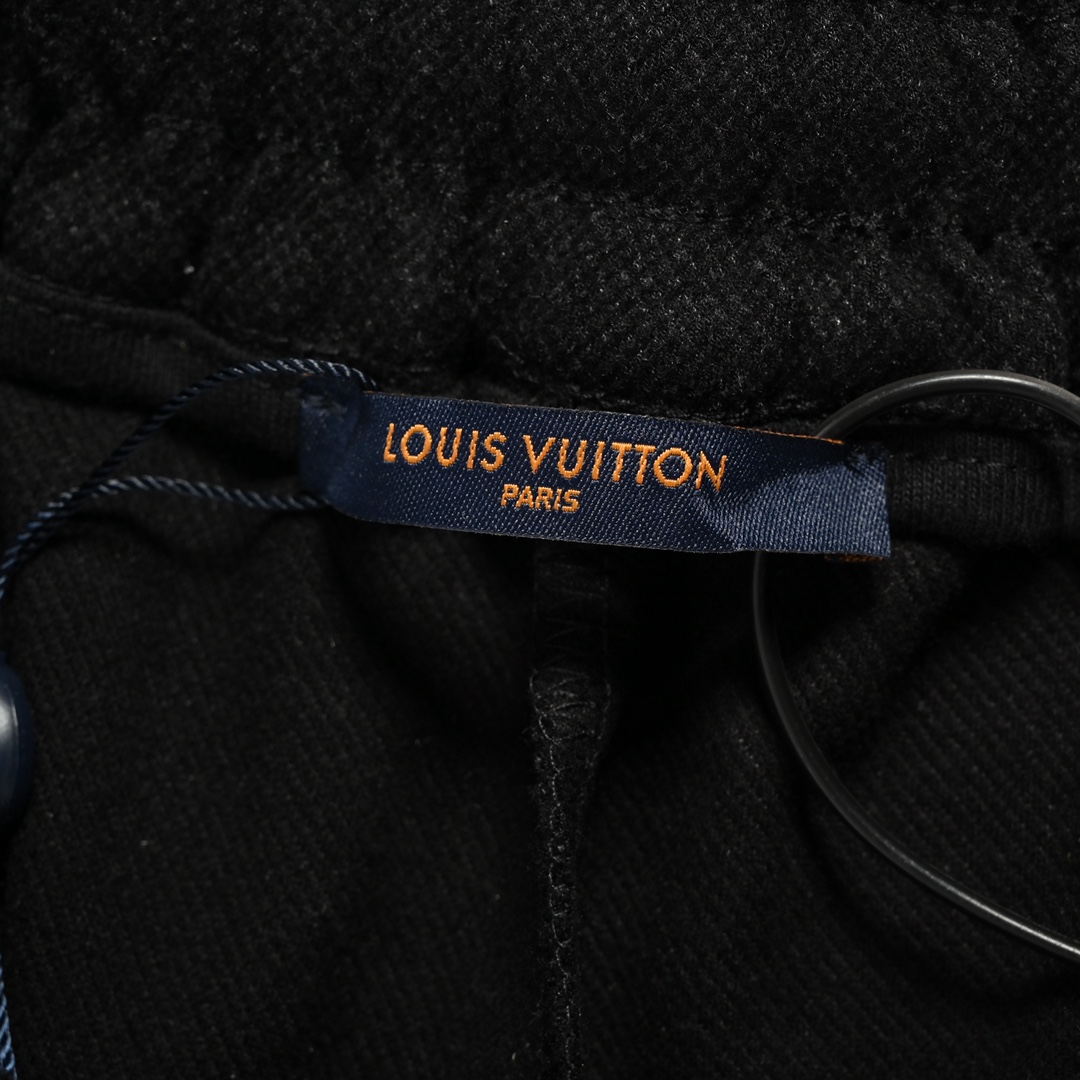 LouisVuitton路易威登22Fw 浮雕logo长裤 定制430克纯棉罗马布