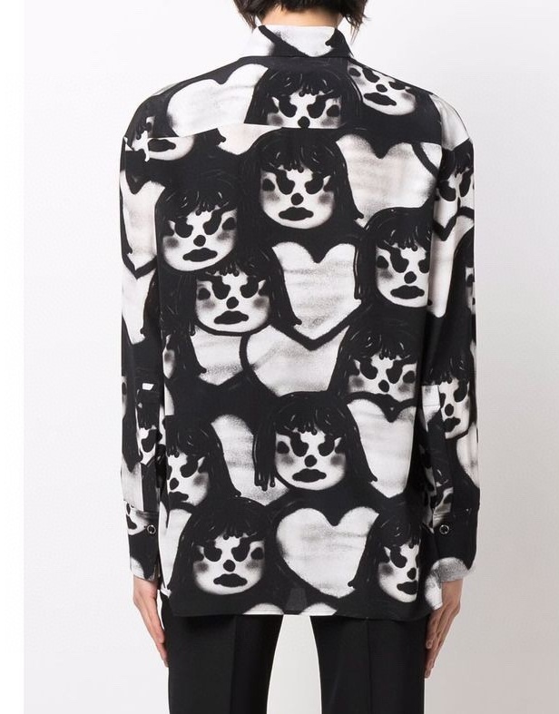 GivenchyGivenchy 22 Fw funny graffiti print shirt upper body effect
