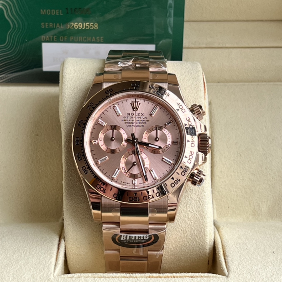 Rolex Daytona Orologio da Polso Blu Rose Oro rosa Bianco Splicing