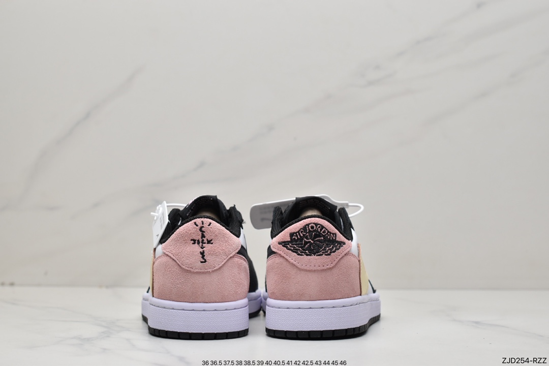 240 Air Jordan 1 Low OG Bleached Coral粉麂皮拼接倒勾DM7866-066