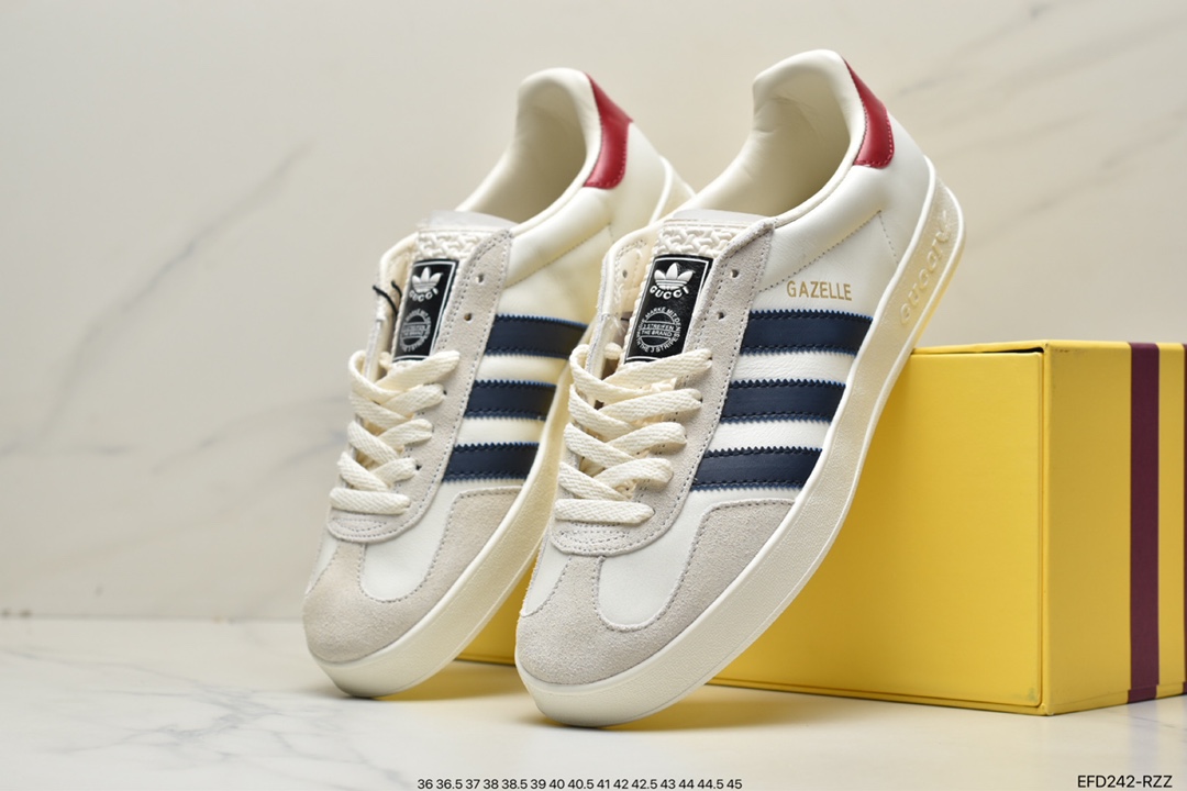 Adidas x GUCCI heavyweight joint clover logo and iconic three rods as design elements 707847 UTT109060