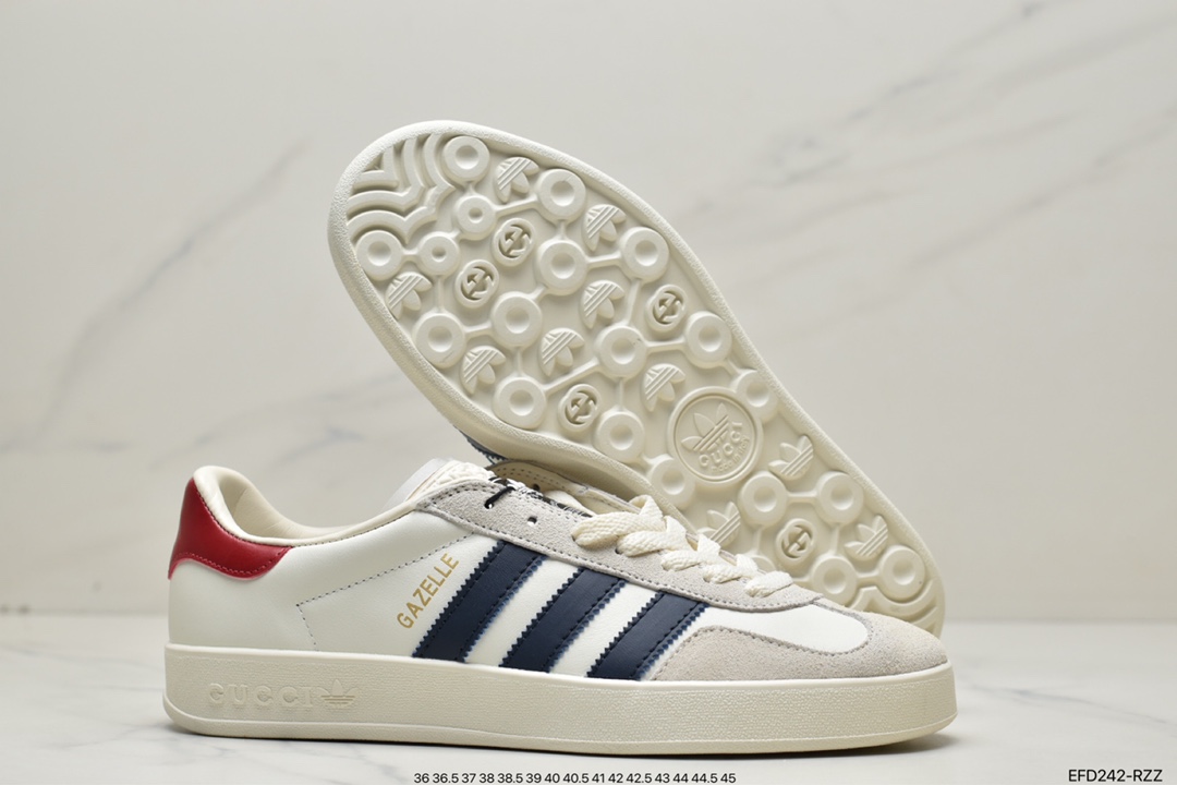 Adidas x GUCCI heavyweight joint clover logo and iconic three rods as design elements 707847 UTT109060