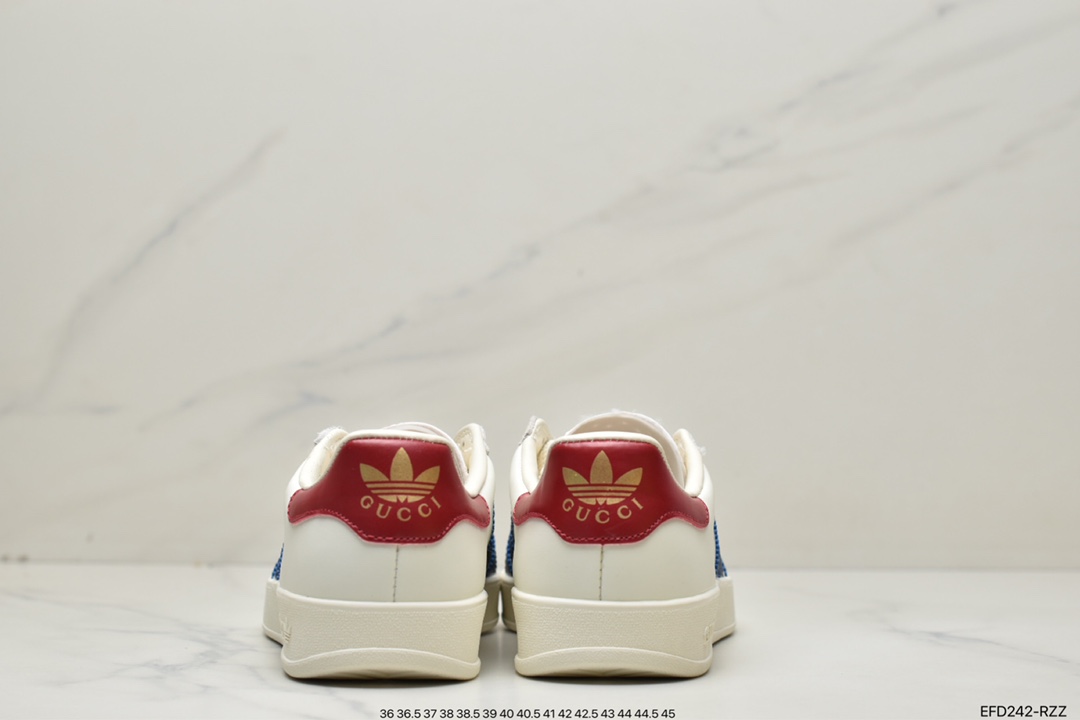 Adidas x GUCCI heavyweight joint clover logo and iconic three rods as design elements 707847 UTT109060