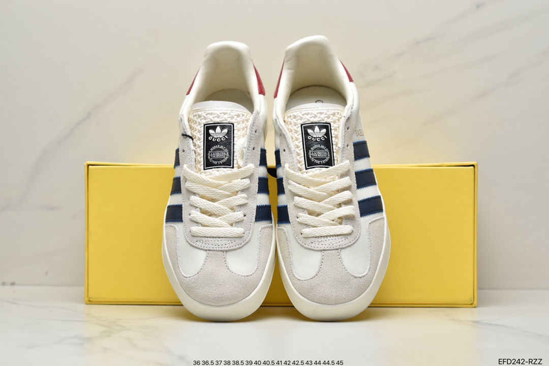 Adidas x GUCCI heavyweight joint clover logo and iconic three rods as design elements 707847 UTT109060