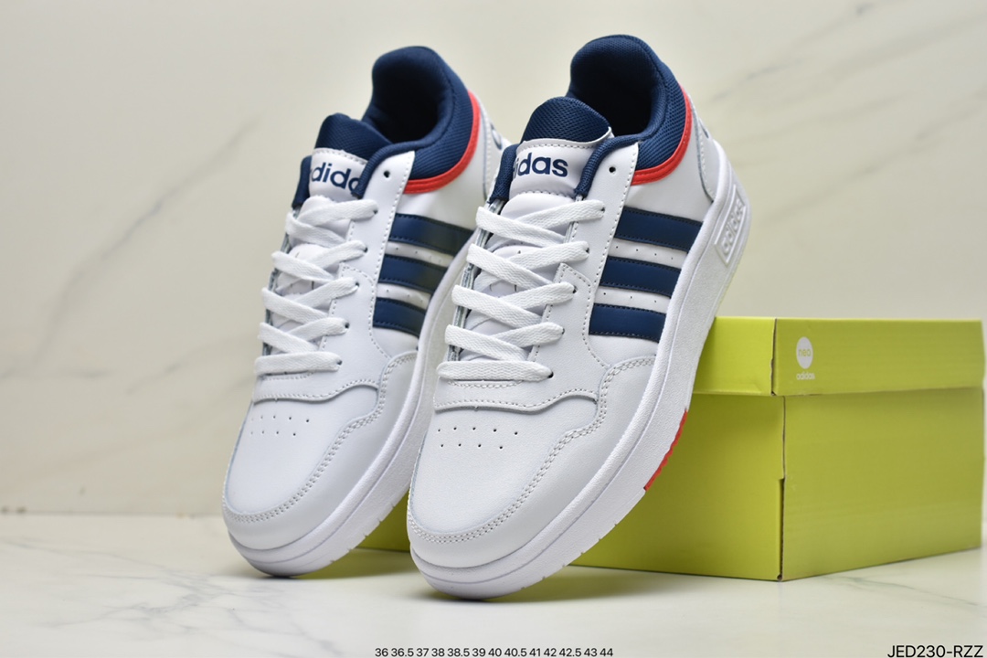 adidas official website neo HOOPS 3.0 men's low top casual basketball shoes white shoes GY4733