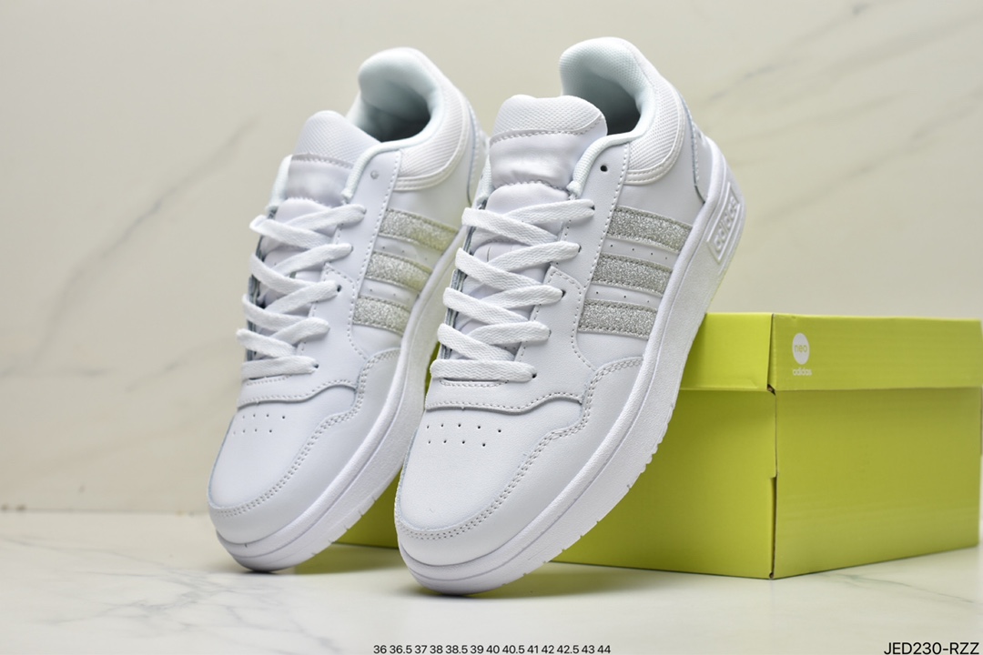 adidas official website neo HOOPS 3.0 men's low top casual basketball shoes white shoes GY4733