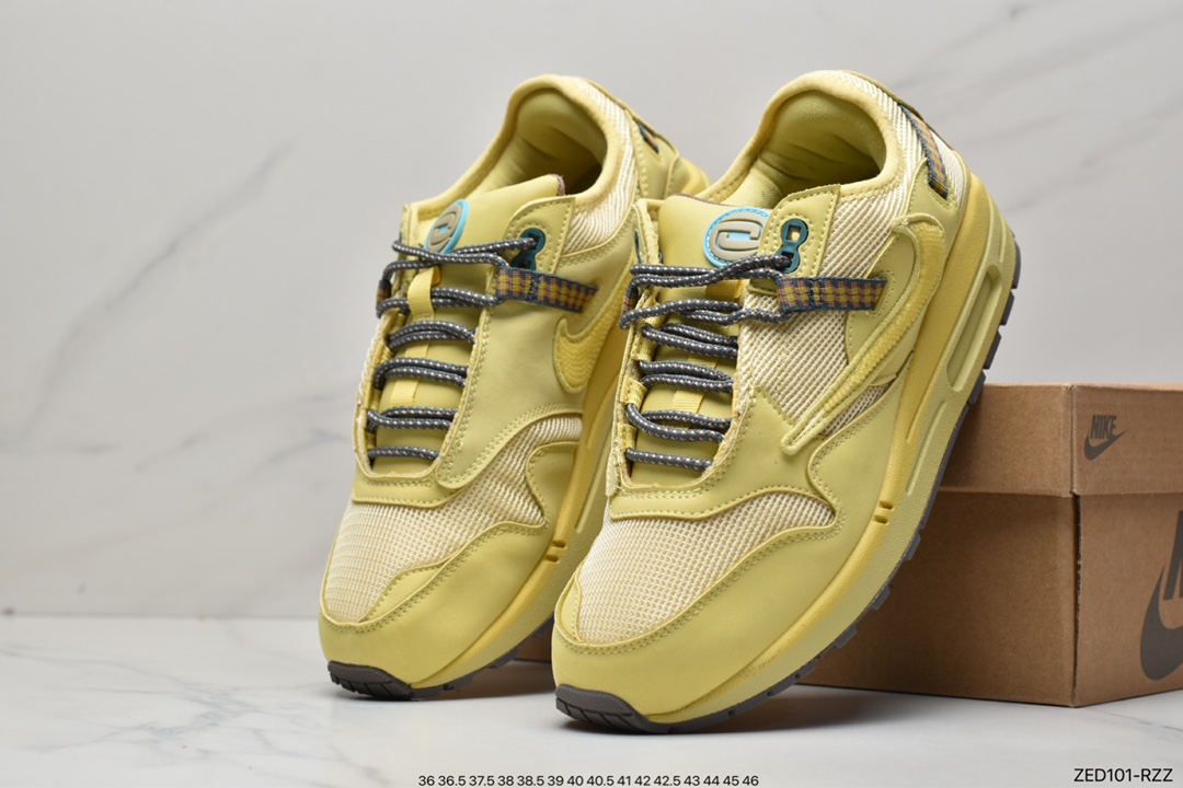 Travis Scott x Nike Air Max 1 ”Cactus Jack” Revised Low Top Retro Jogging Shoes DO9392-200