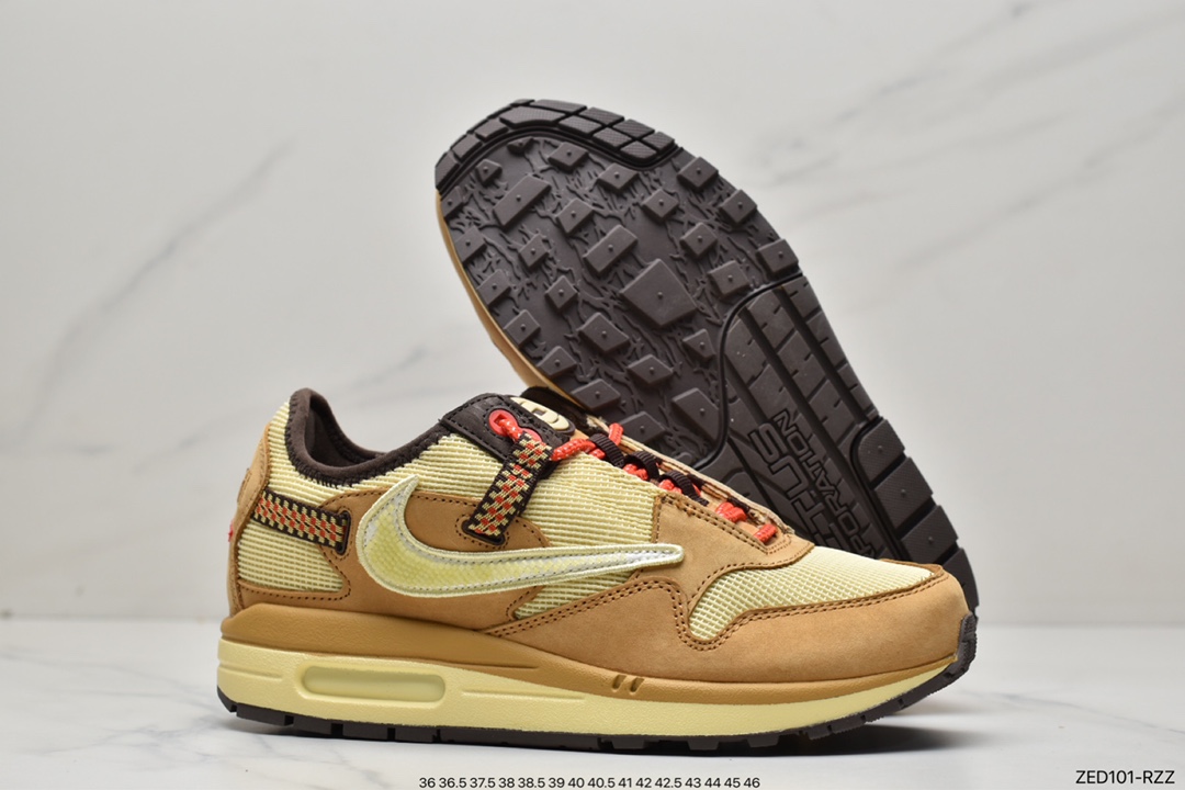 Travis Scott x Nike Air Max 1 ”Cactus Jack” Revised Low Top Retro Jogging Shoes DO9392-200