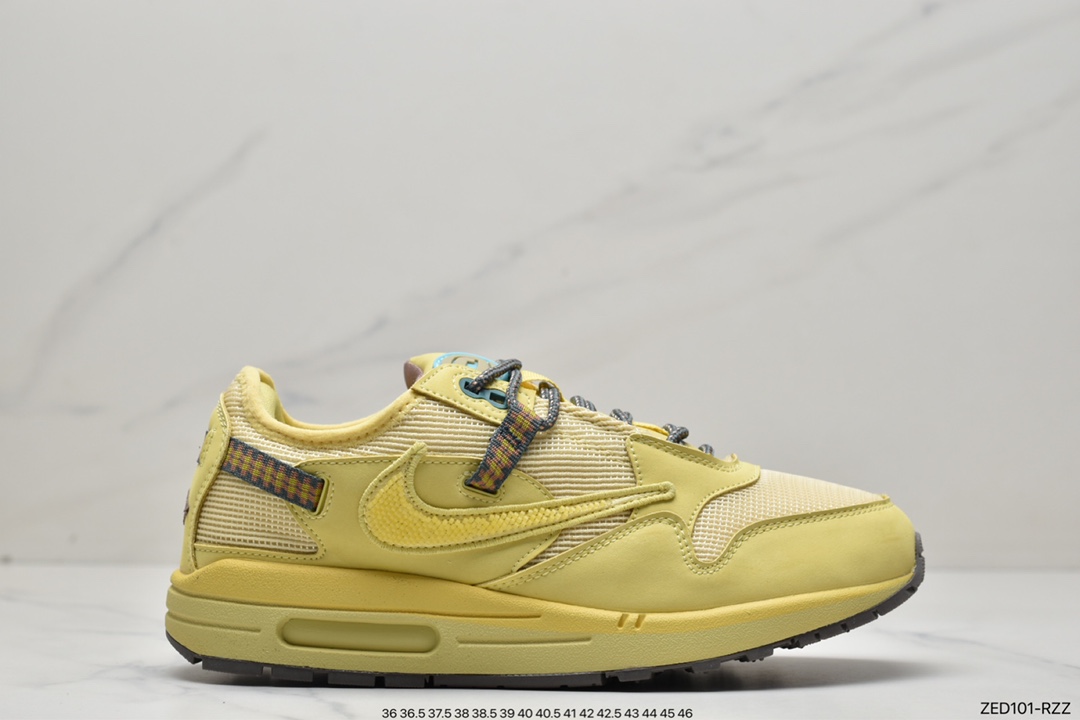 Travis Scott x Nike Air Max 1 ”Cactus Jack” Revised Low Top Retro Jogging Shoes DO9392-200