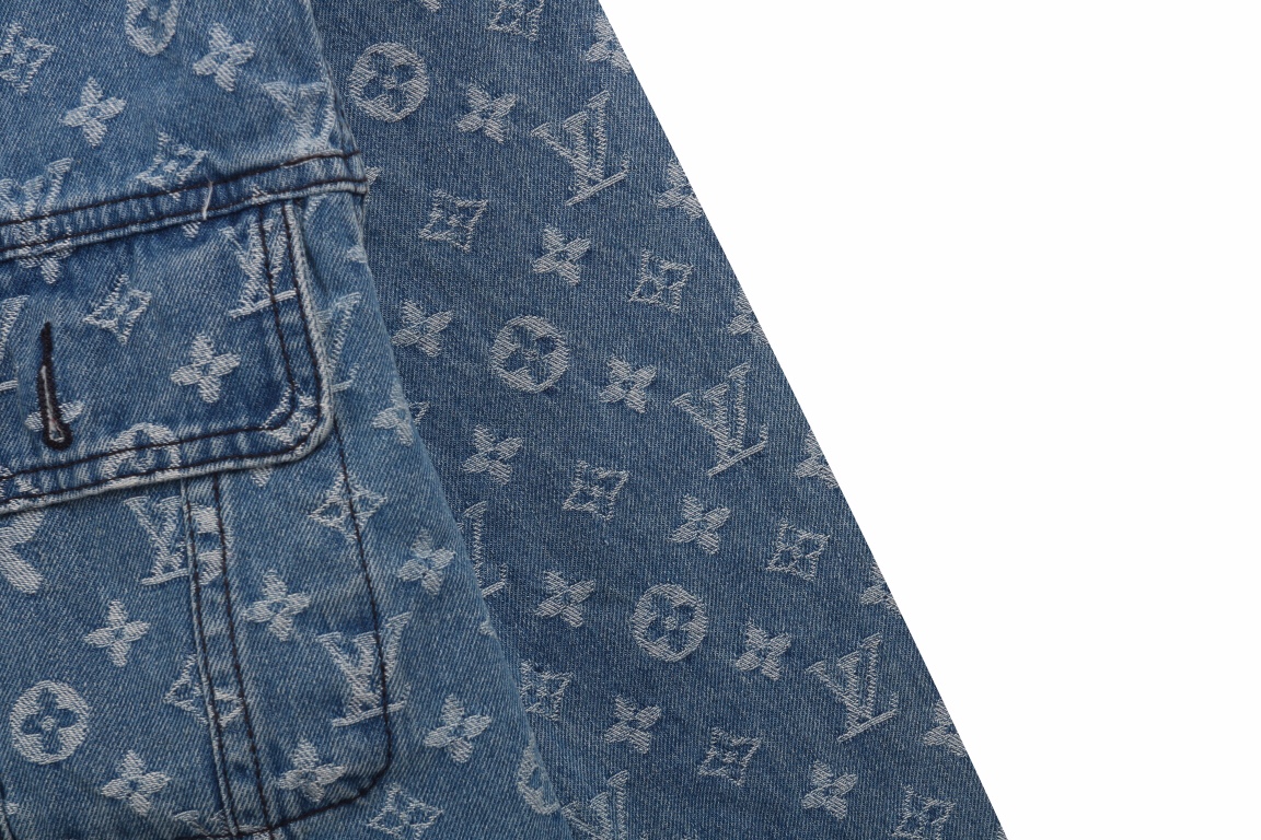 240 Louis Vuitton & Supreme联名款满印提花牛仔外套