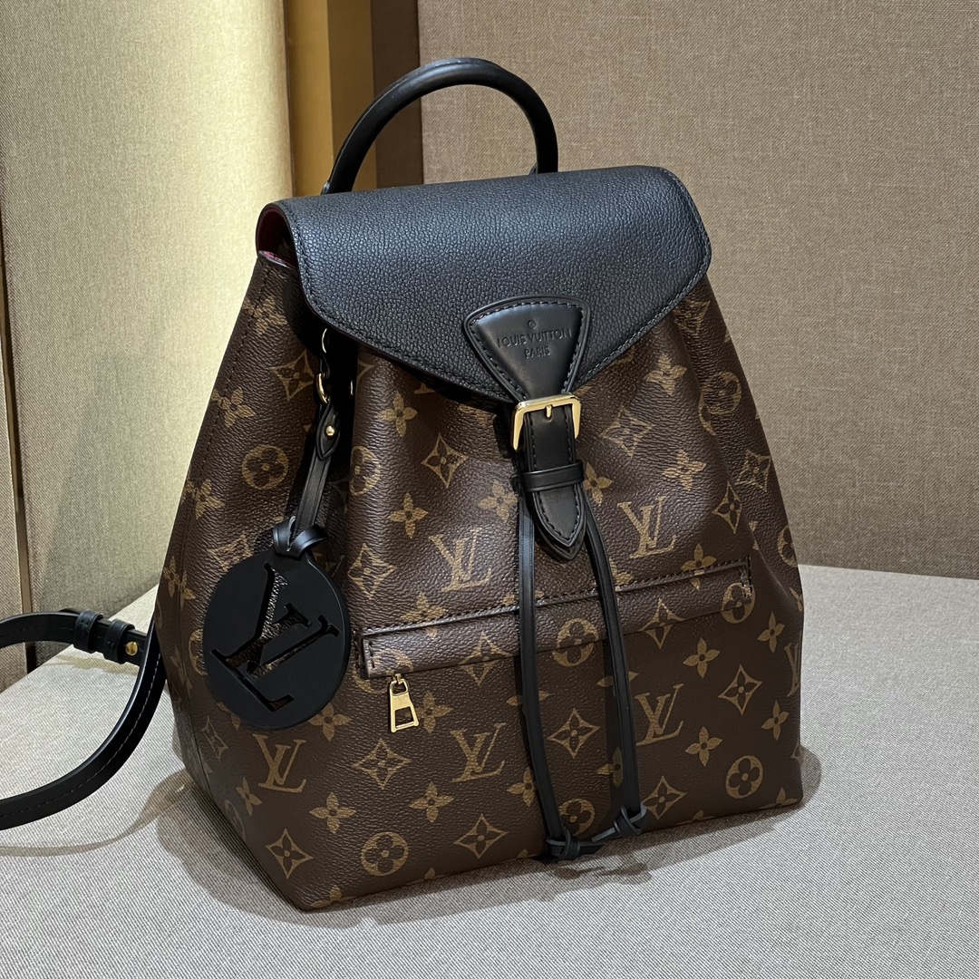 High Quality Perfect
 Louis Vuitton LV Montsouris Bags Backpack Monogram Canvas Cowhide M4551527