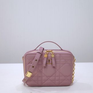 Dior Caro Bags Handbags Pink Cowhide Vintage Chains