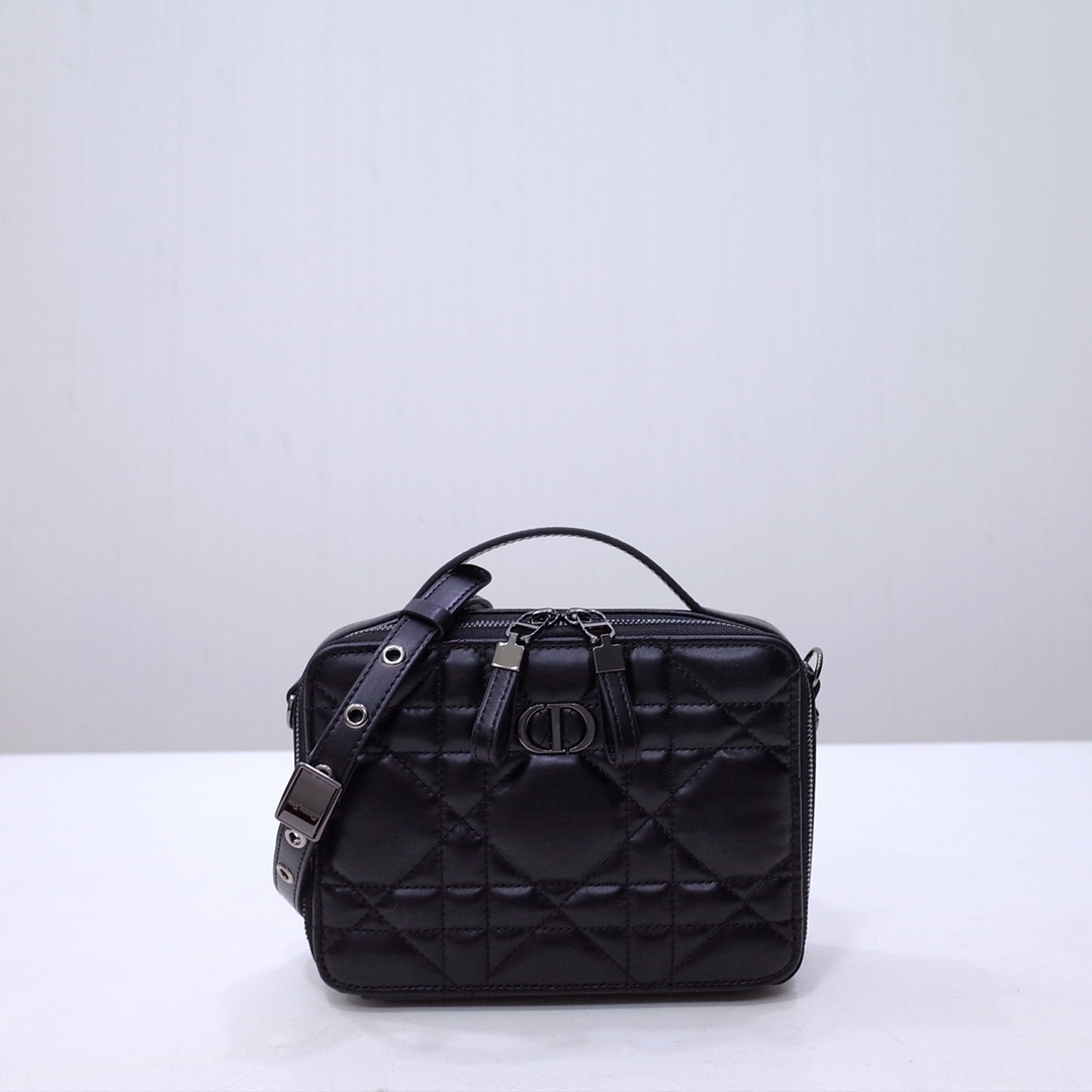 Dior Caro Bags Handbags Black Cowhide Chains