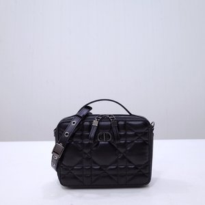 Find replica Dior Caro Bags Handbags Black Cowhide Chains