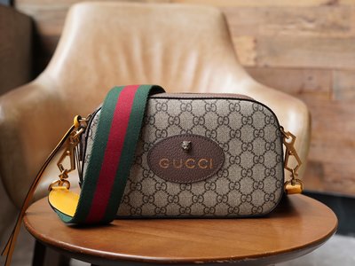 Gucci GG Supreme Handbags Camera Bags Yellow Canvas