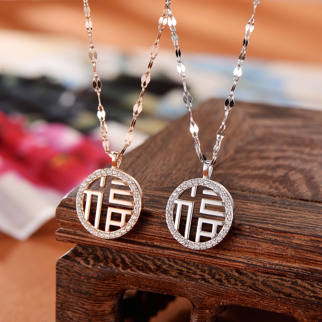 925 Silver Necklace Fashion Christmas Gold